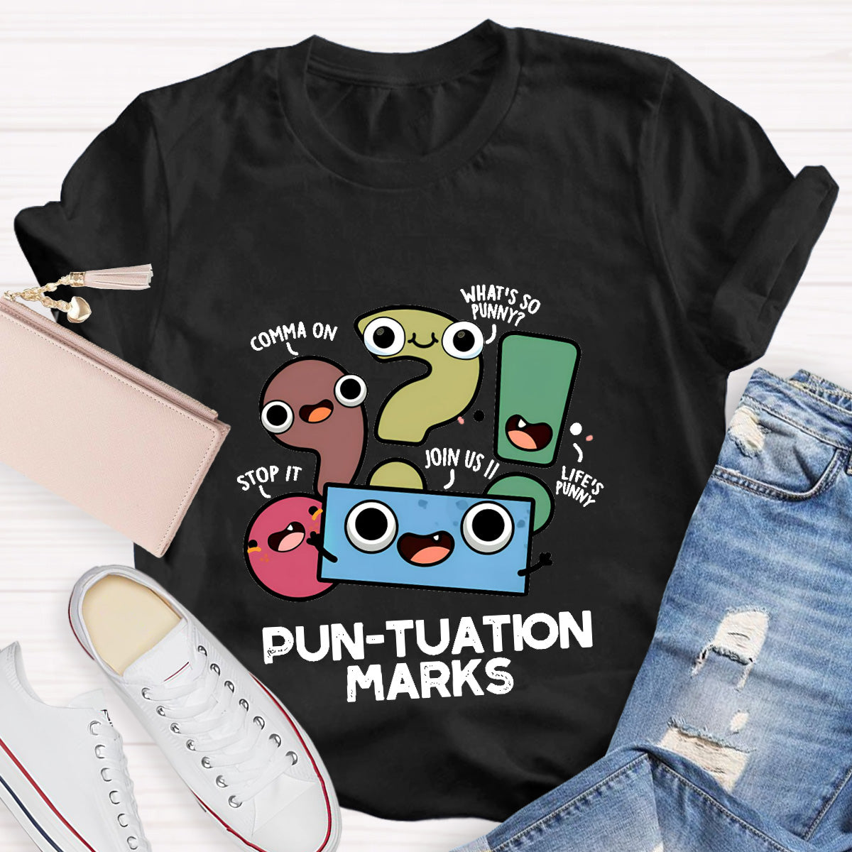Pun-tuation Marks Teacher T-Shirt