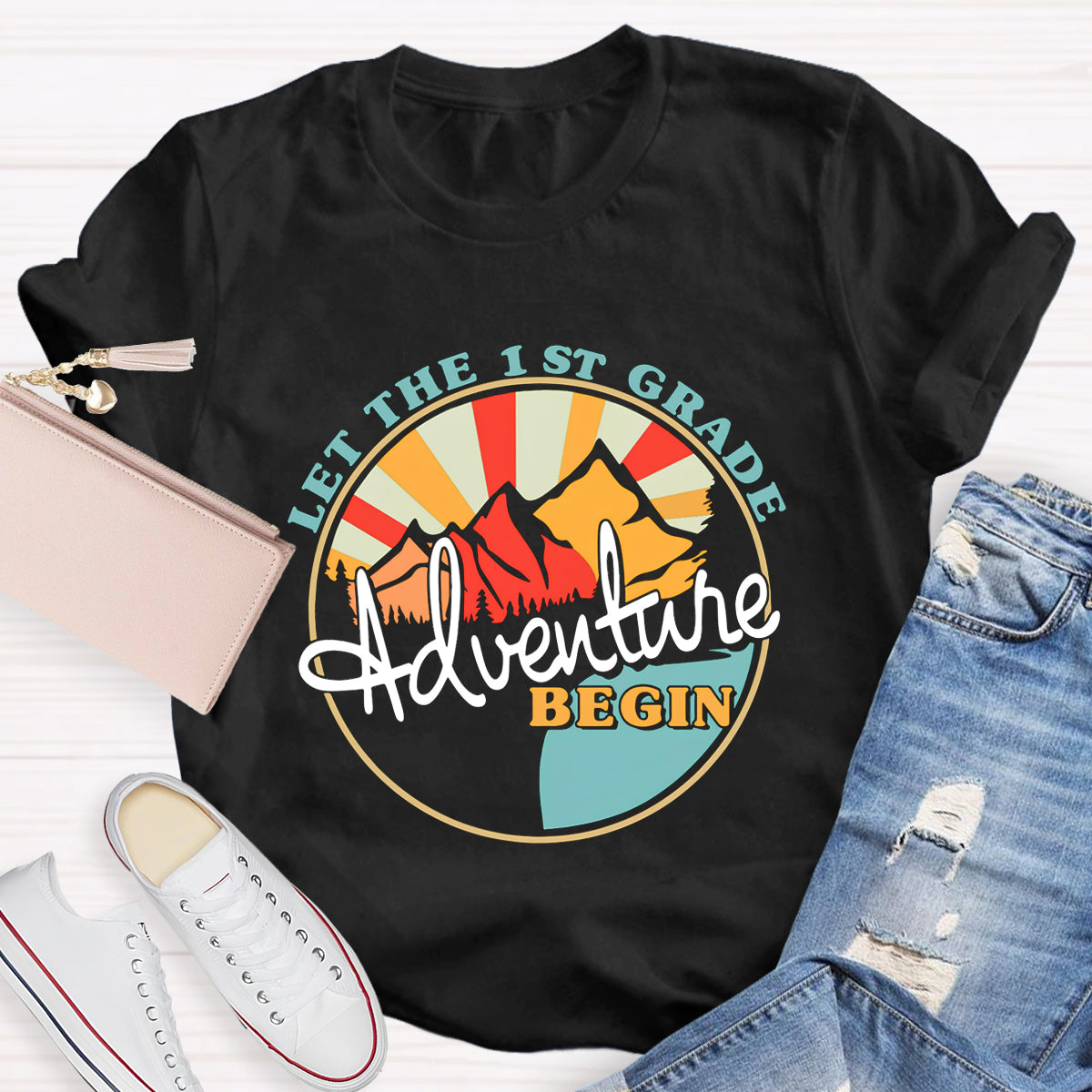 Personalized Let The 1st Grade Adventure Begin Teacher T-Shirt