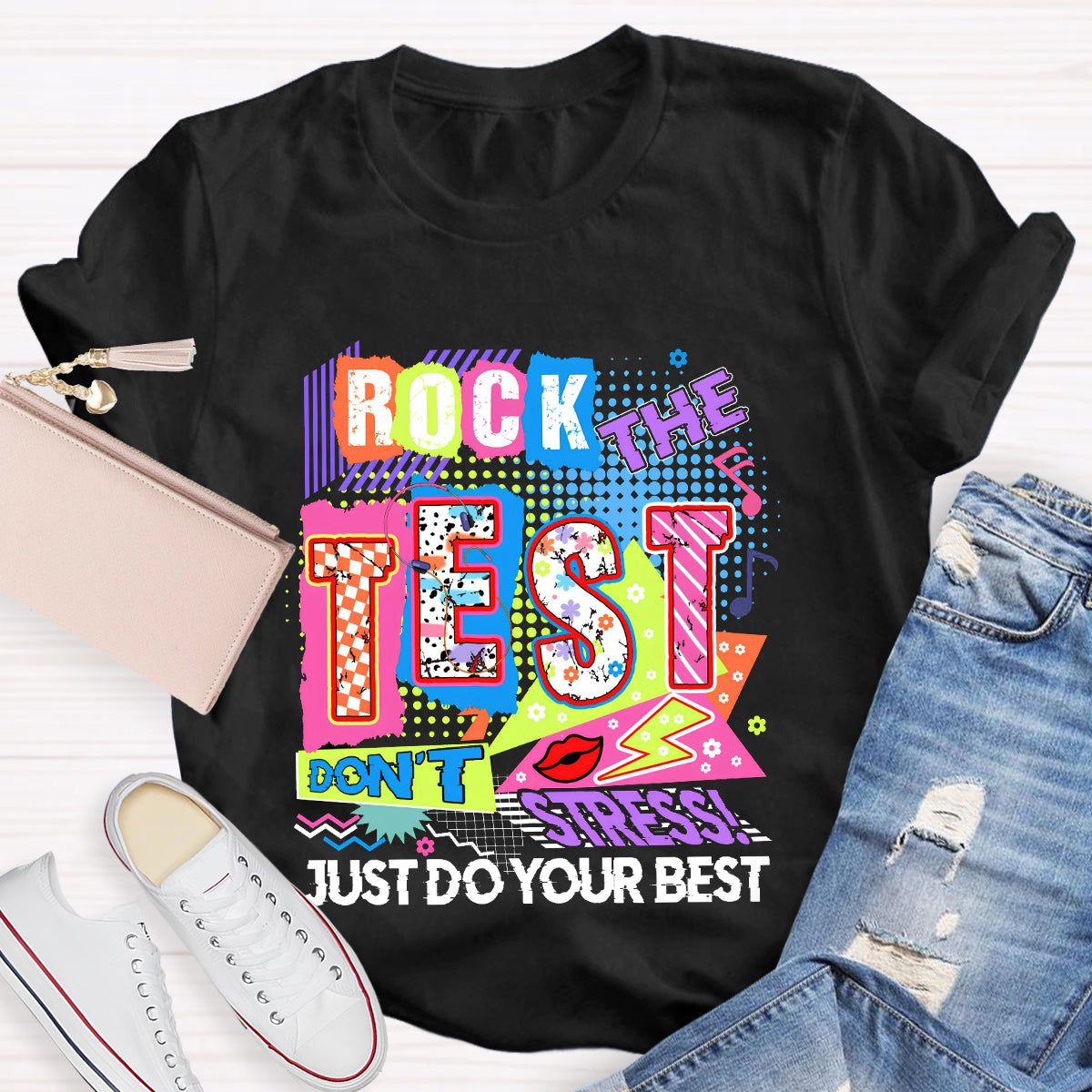 Rock The Test Teacher T-Shirt