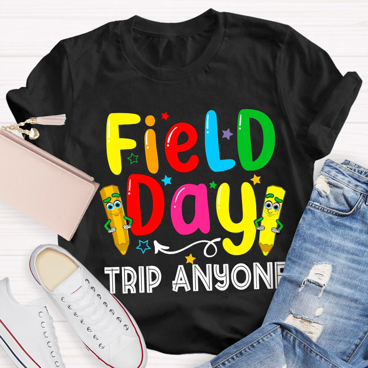 Field Day Pencil Teacher T-Shirt