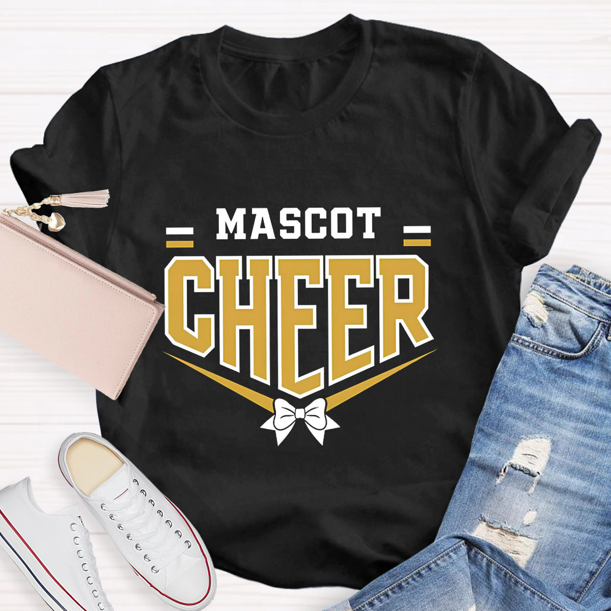 Personalized Mascot Cheer Teacher T-Shirt