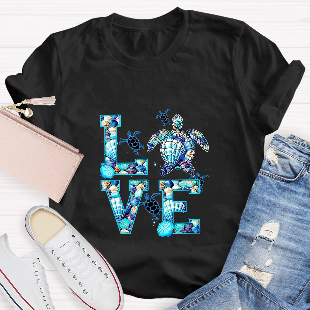 Blue Love For Sea TurtleT-Shirt