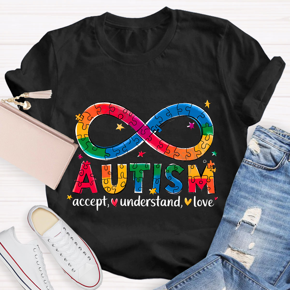 Autism Accept Understand Love Teacher T-Shirt