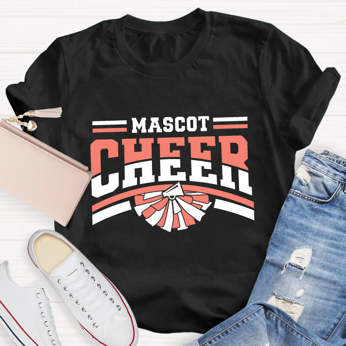 Personalized Mascot Cheer Teacher T-Shirt