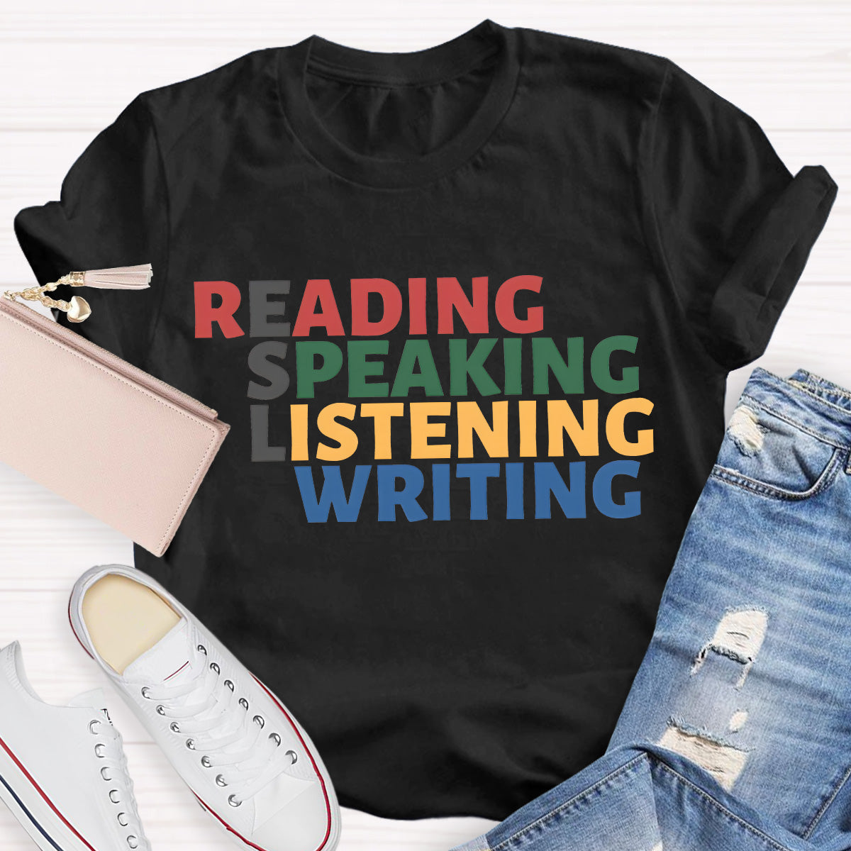Read Speak Listen Write ESL Teacher T-Shirt