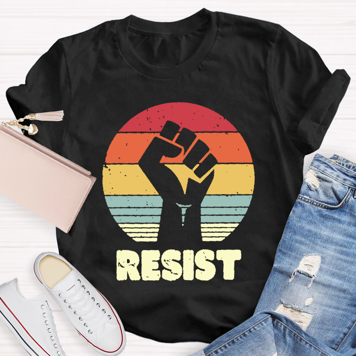 Resist Fist Teacher T-Shirt