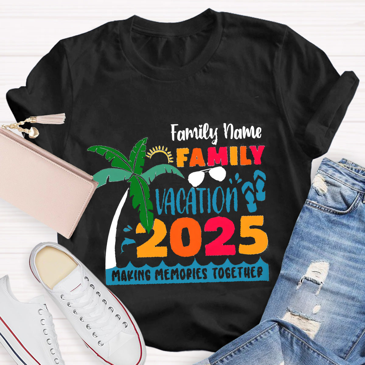 Personalized Family Name Vacation Teacher T-Shirt