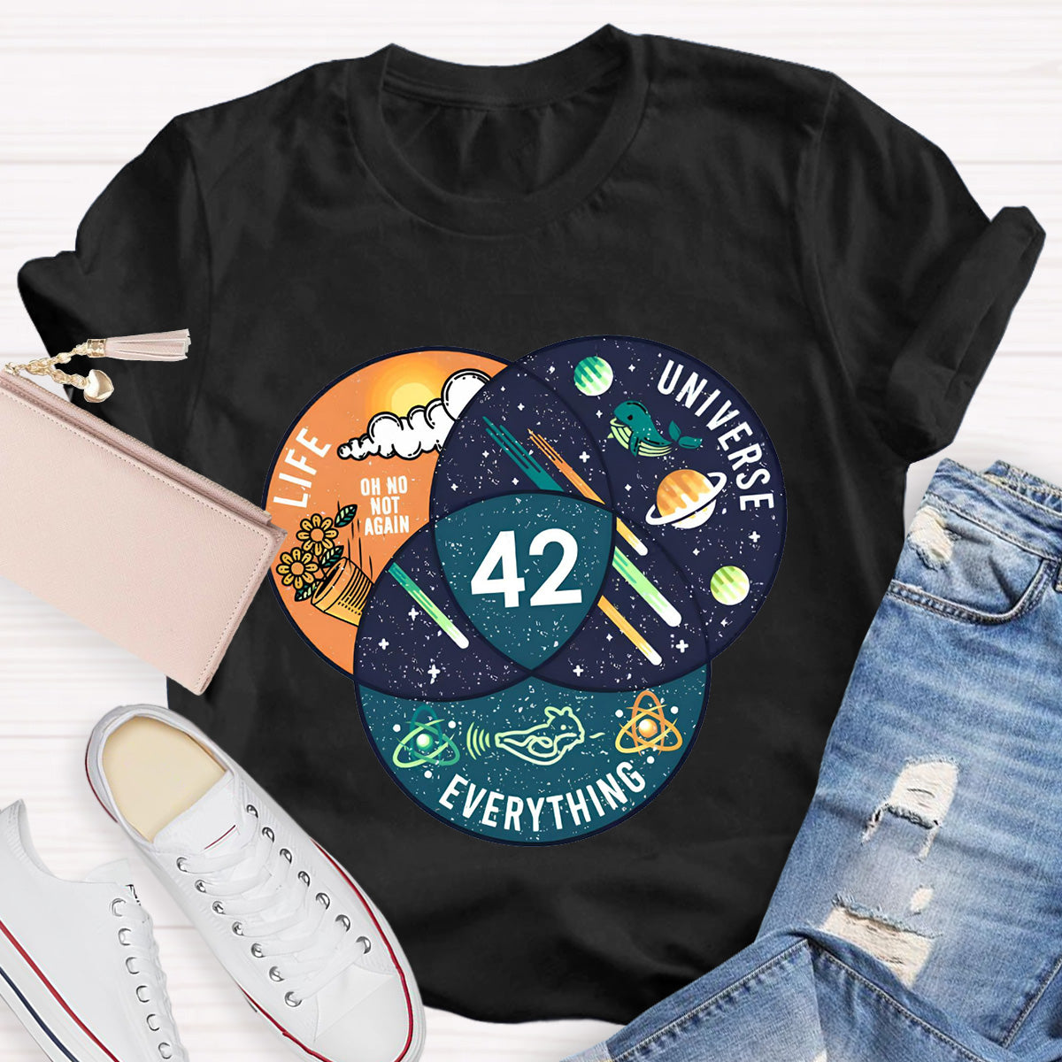 42 Answer To Life Universe And Everything Essential Teacher T-Shirt