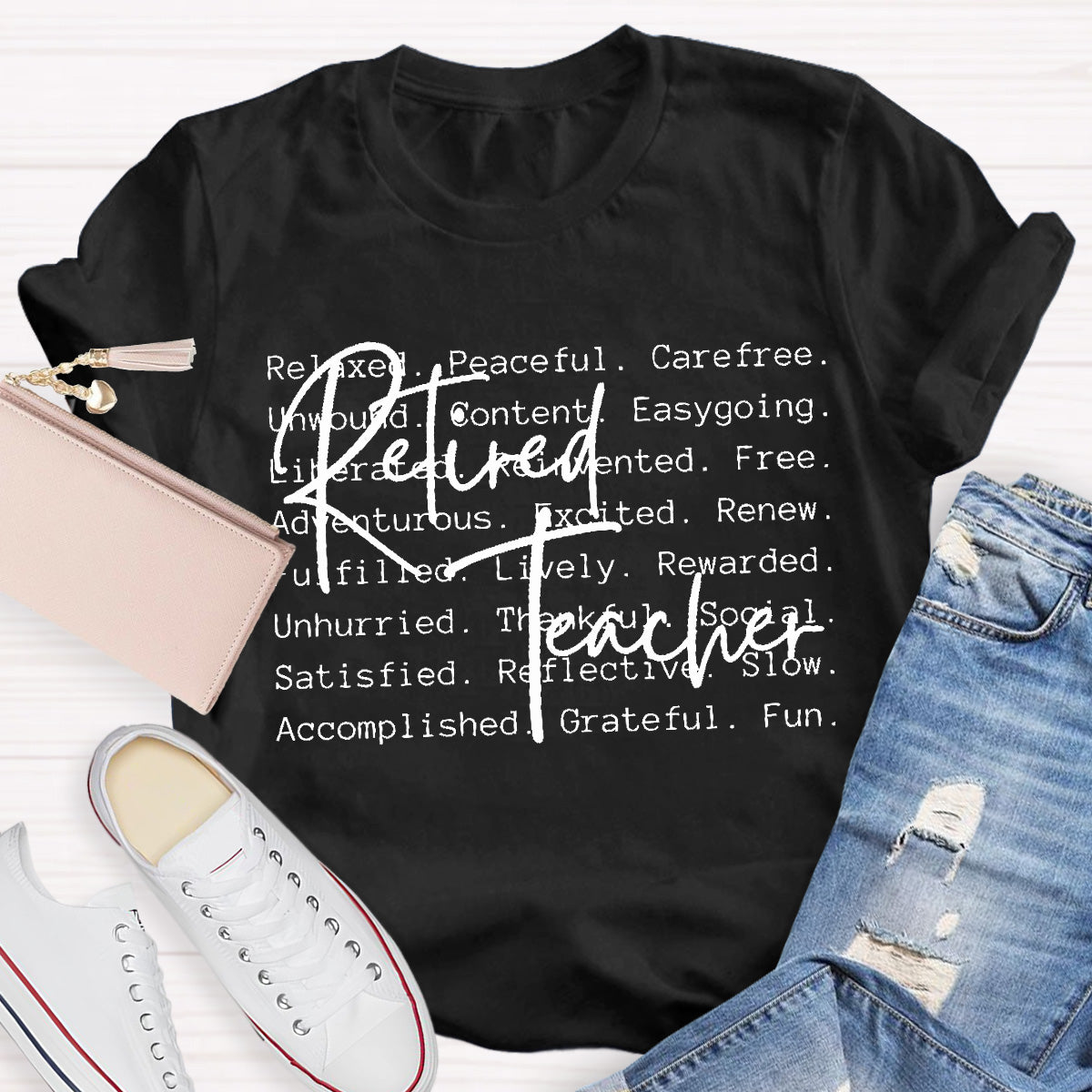 Retired Teacher Relaxed  Teacher T-Shirt