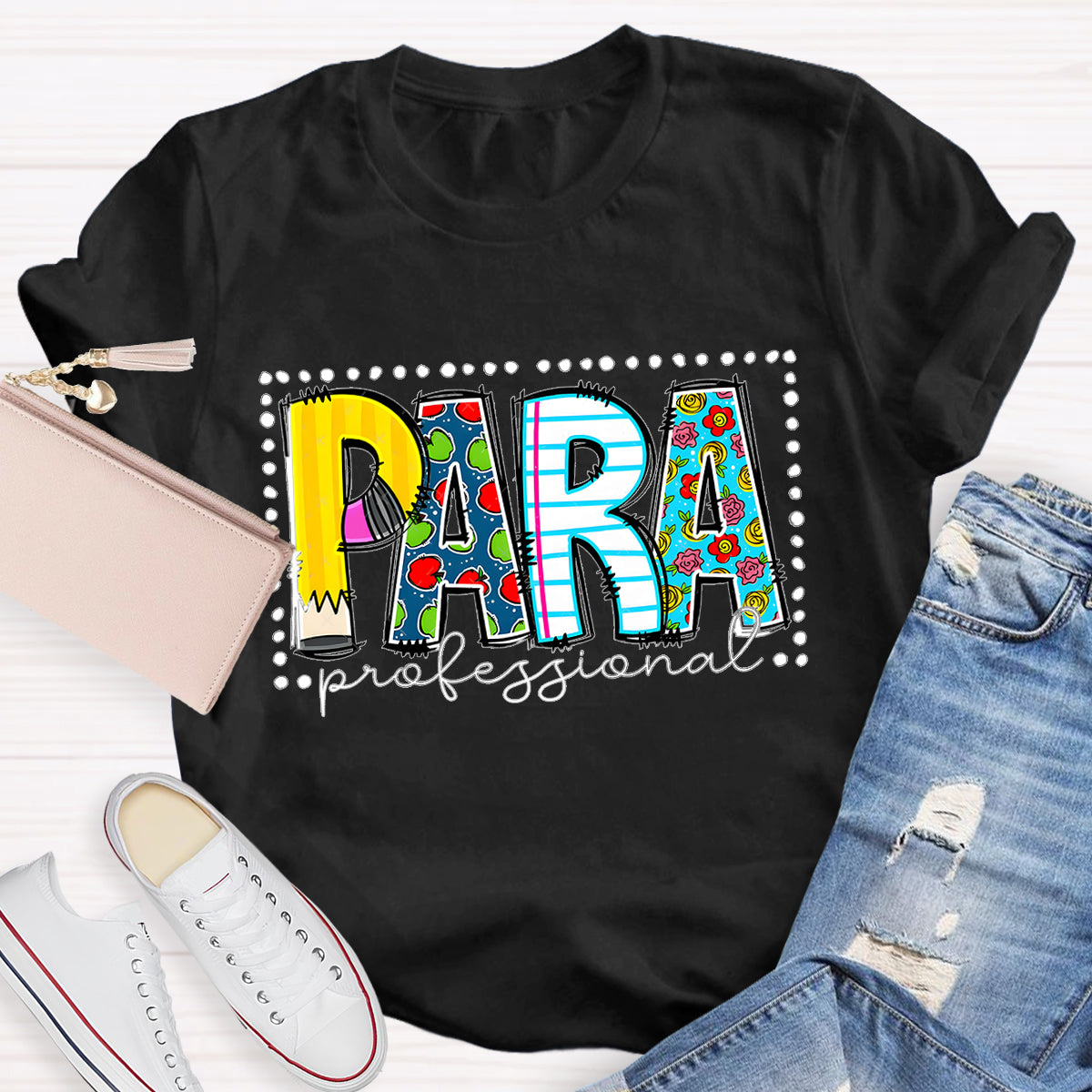 Para Professional Teacher With Heart T-Shirt