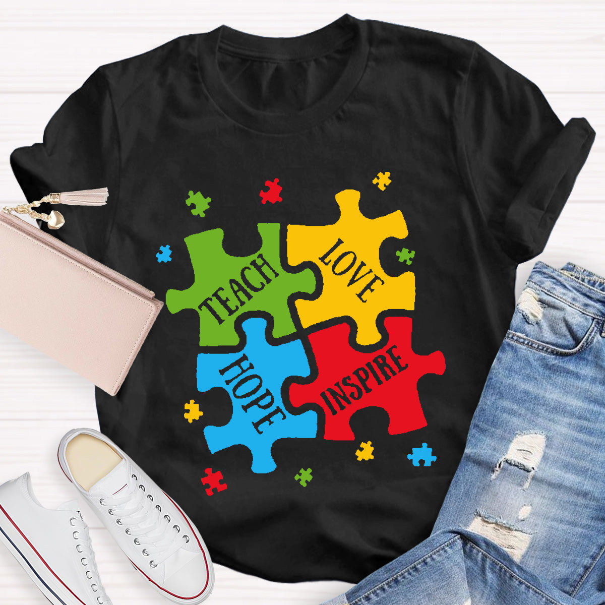 Teach Love Hope Inspire Teacher T-Shirt