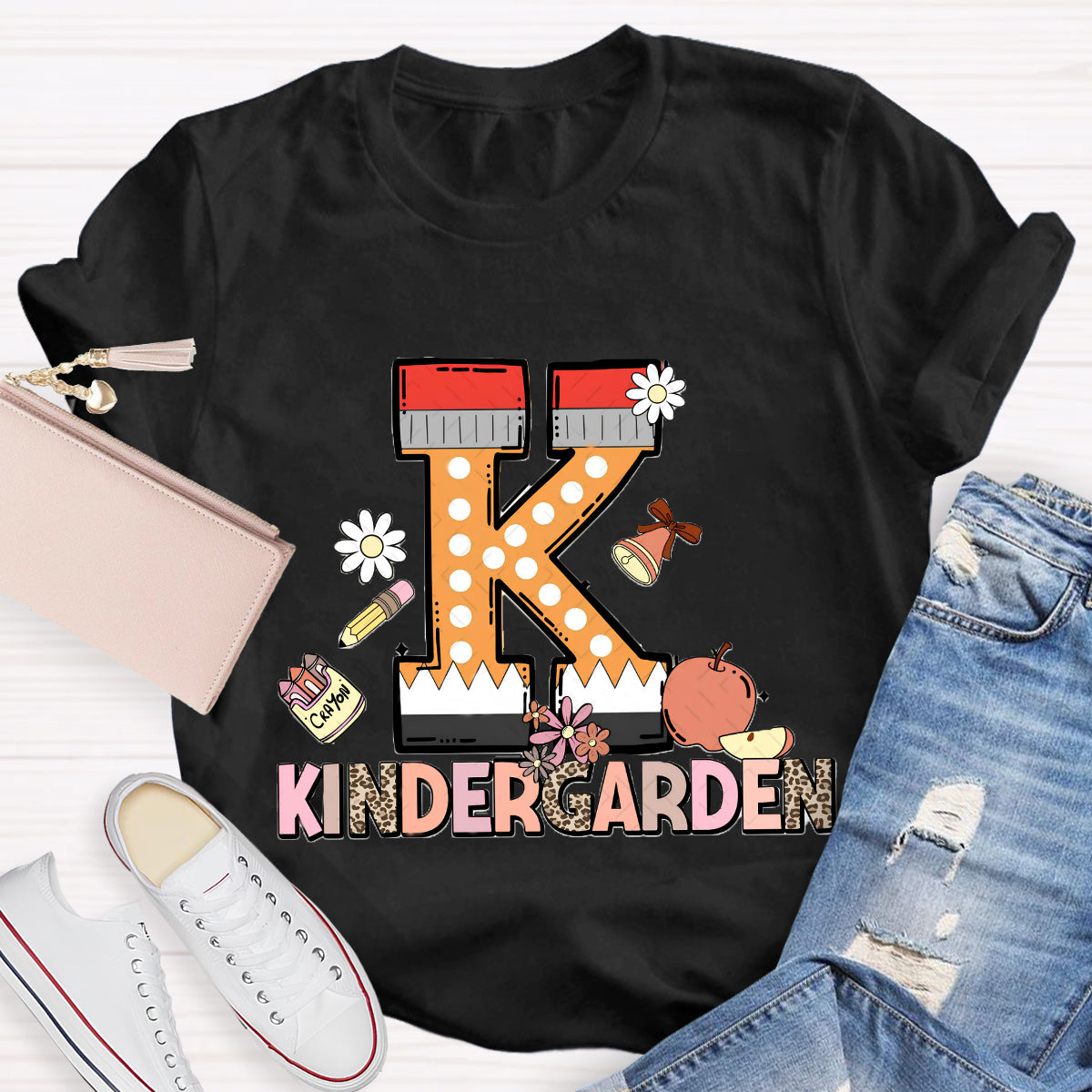 Personalized Grade K IS Symbol Of kindergarten Teacher T-Shirt