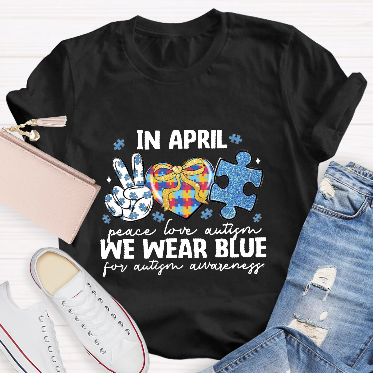 We Wear Blue Teacher T-Shirt