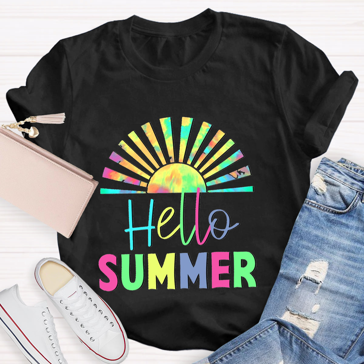Hello Summer Sun Teacher T-Shirt
