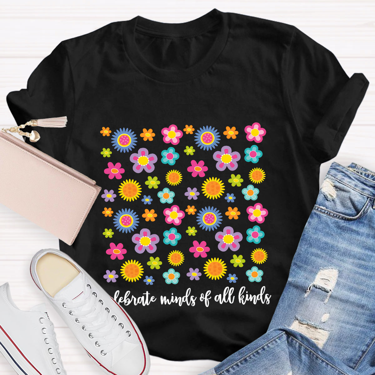 Floral Celebrate Minds Of All Kinds T-Shirt