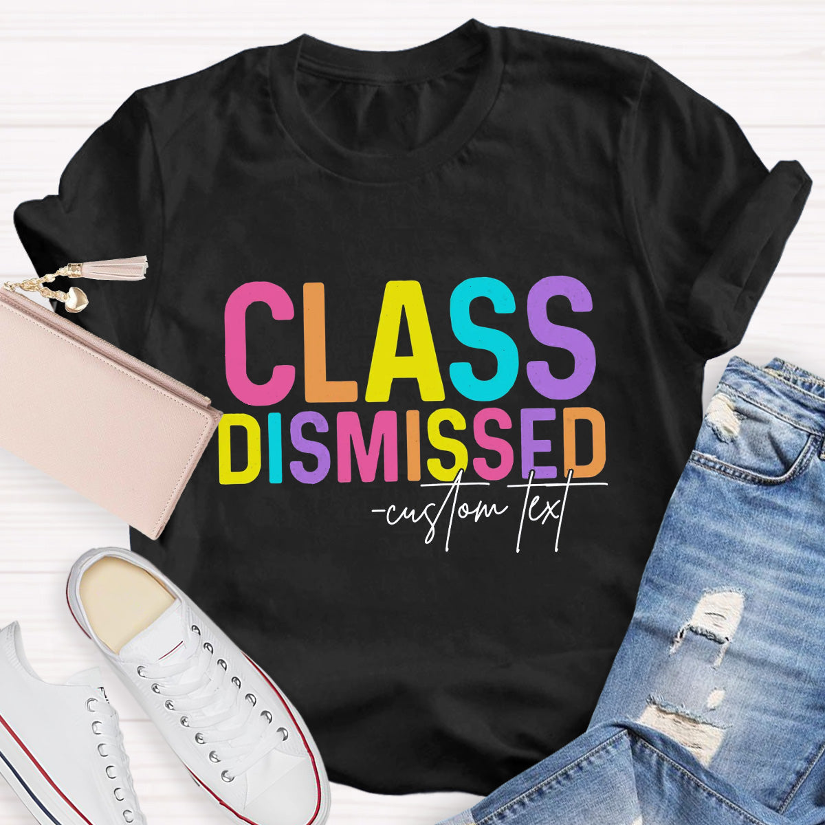 Personalized Name Class Dismissed Teacher T-Shirt