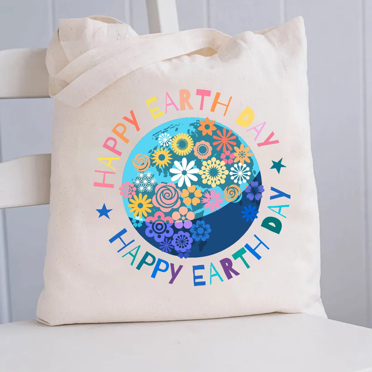 Happy Earth Day Canvas Tote Bag