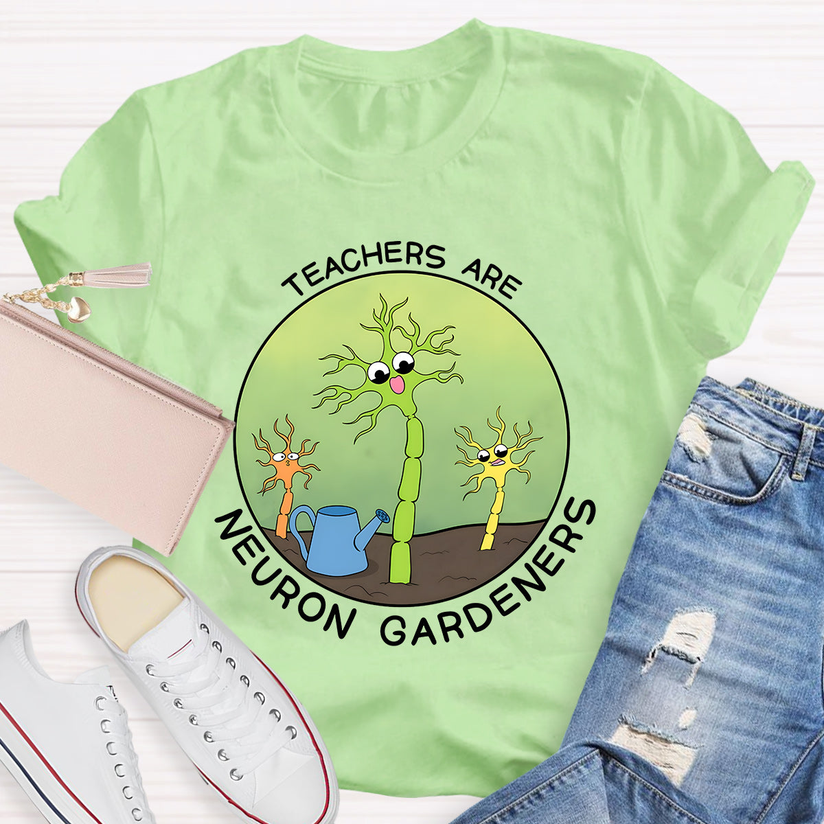 Teachers Are Neuron Gardeners Teacher T-Shirt