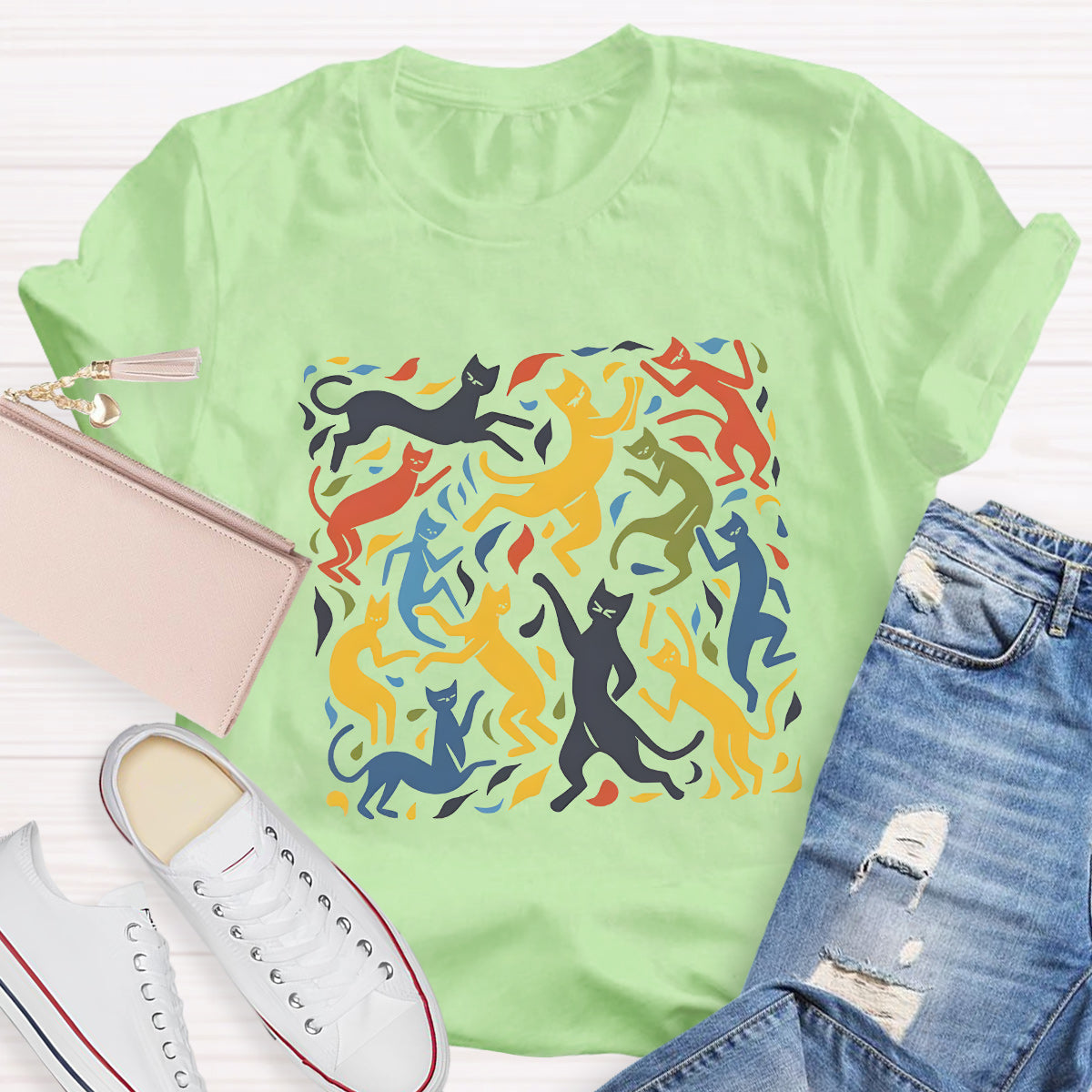 The Dance Inspired Cat Art Teacher T-Shirt