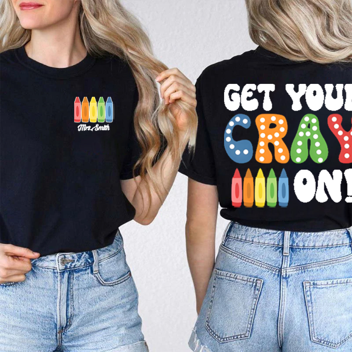 Personalized Name Get Your Cary On Double Printed T-shirt