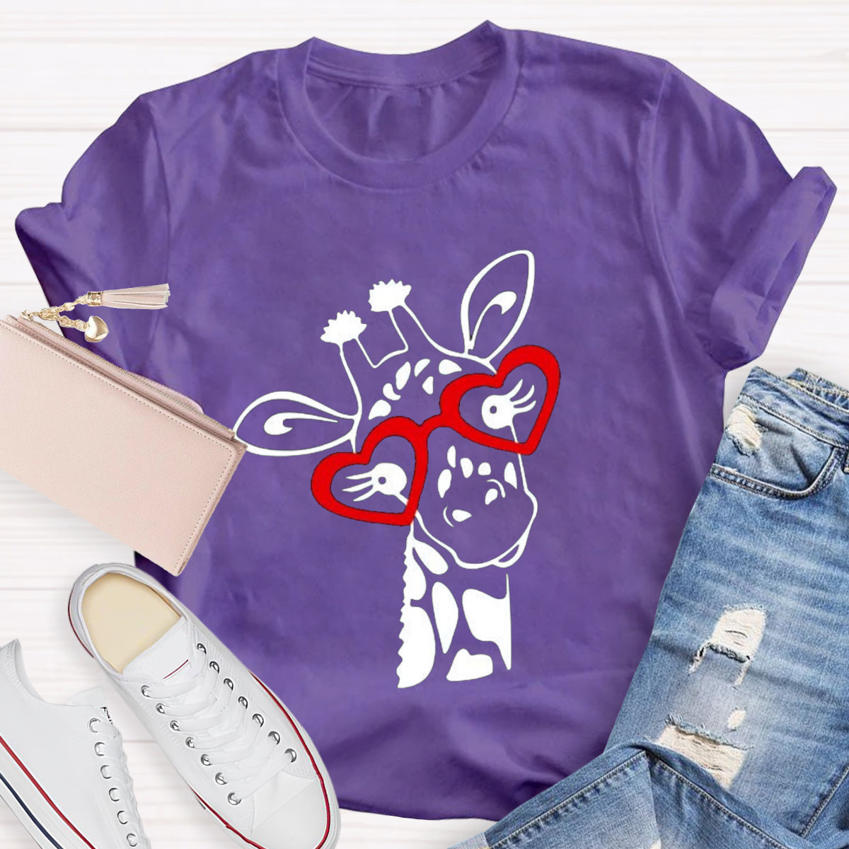 Valentines Day Giraffe T-Shirt