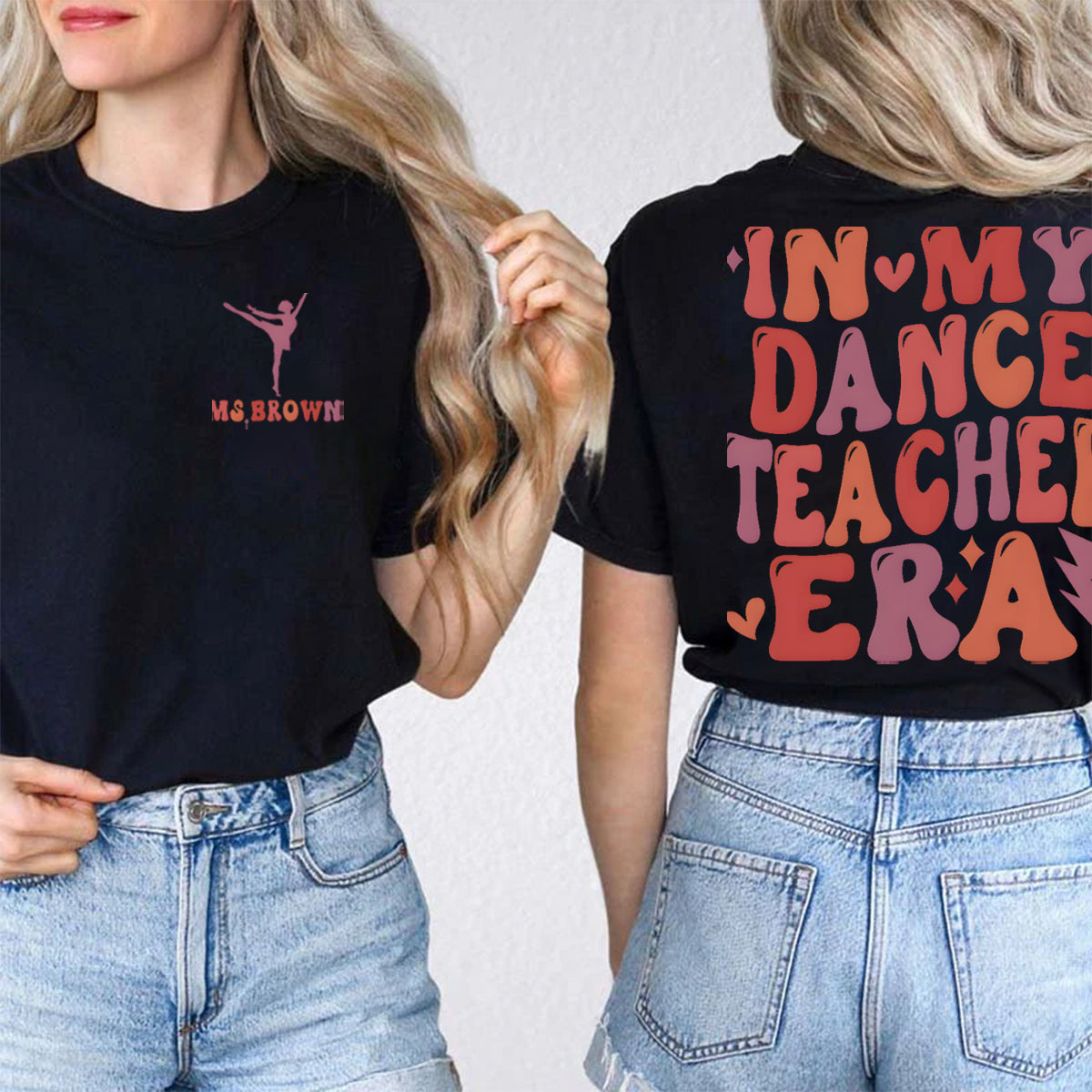 Personalized Name In My Dance Era Double Printed T-shirt