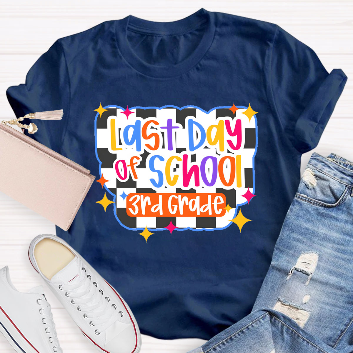 Personalize Grade Last Day Of School Teacher T-Shirt