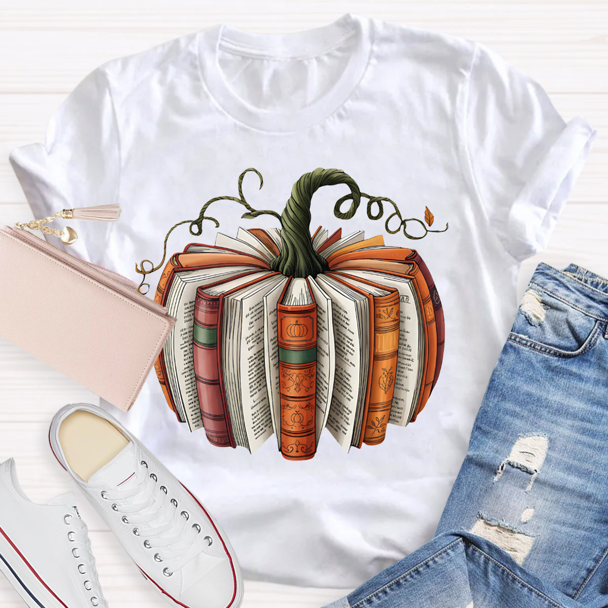 Pumpkin Books Halloween T-shirt