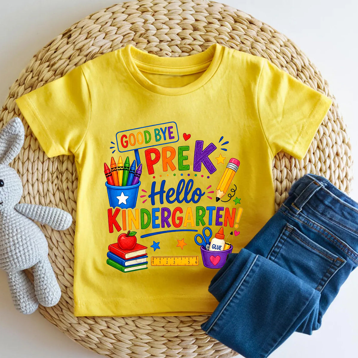Personalized Grade Good Bye Prek Hello Kindergarten Toddler T-shirts