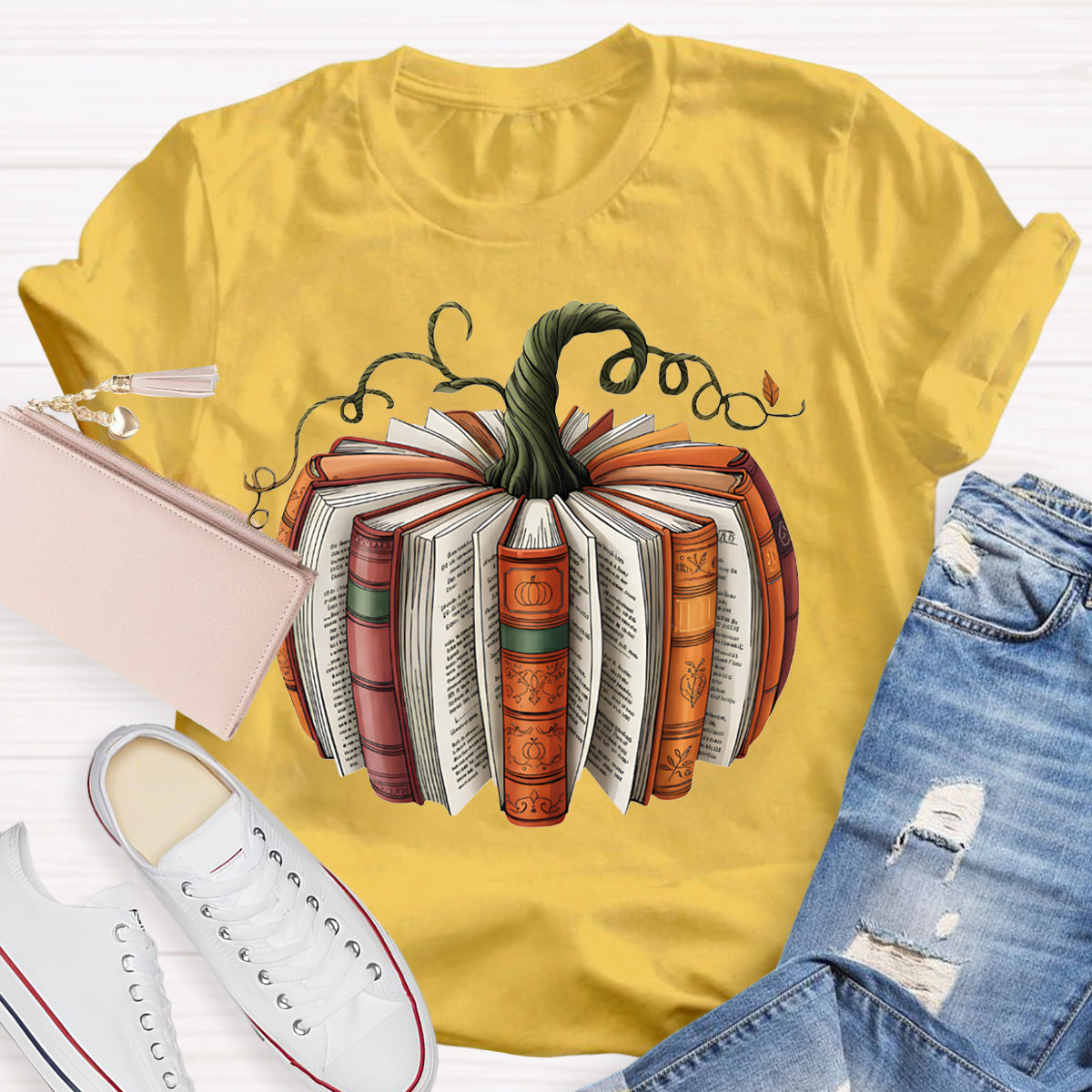 Pumpkin Books Halloween T-shirt