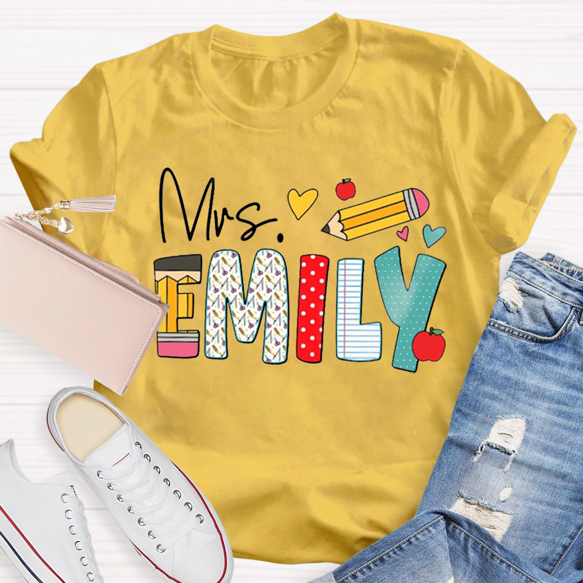 Personalized Name Art Pencil T-Shirt