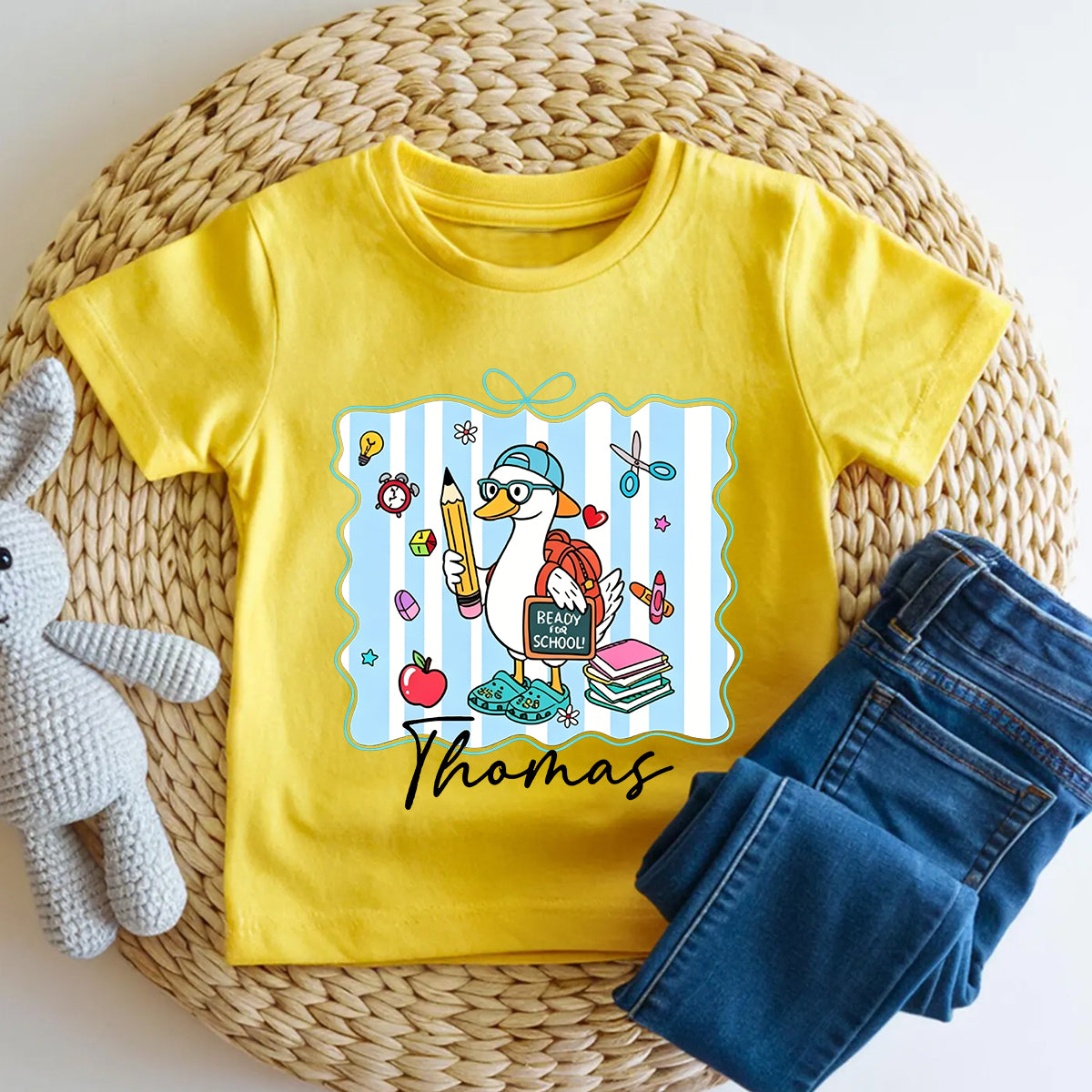Personalized Name Ready For School Let'S Learn Toddler T-shirts