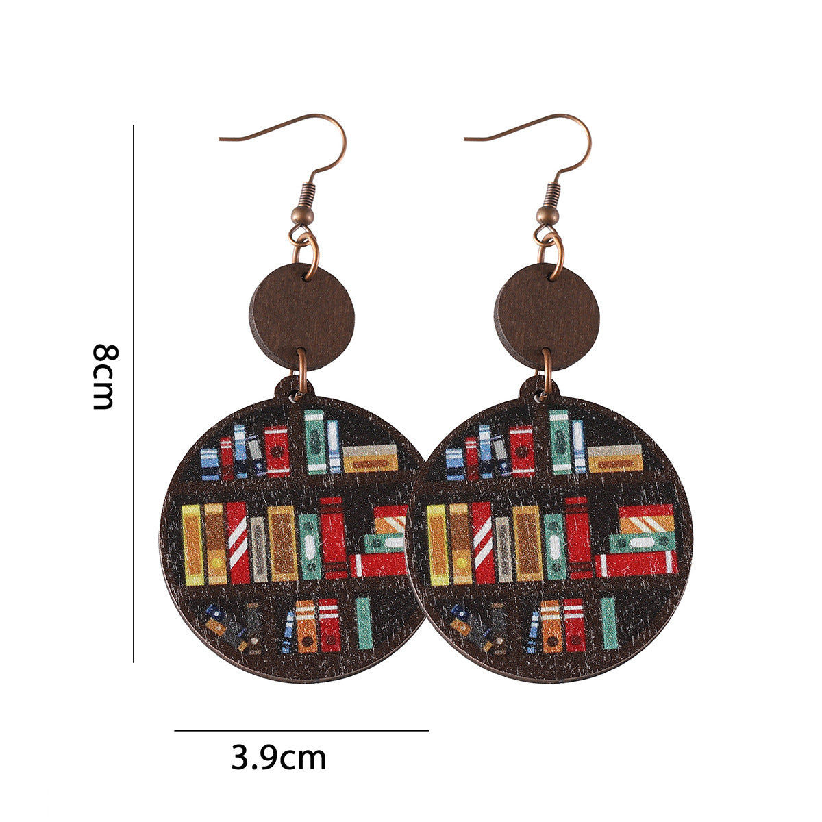 Bookshelf Charm Teacher Earrings