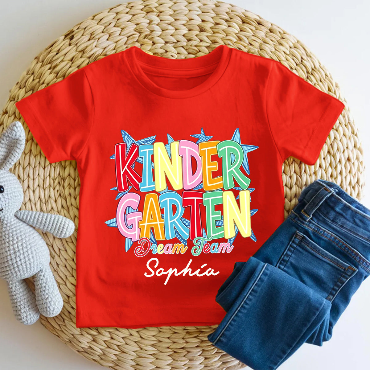 Personalized Name And Grade Dream Team Star Squad Toddler T-shirts