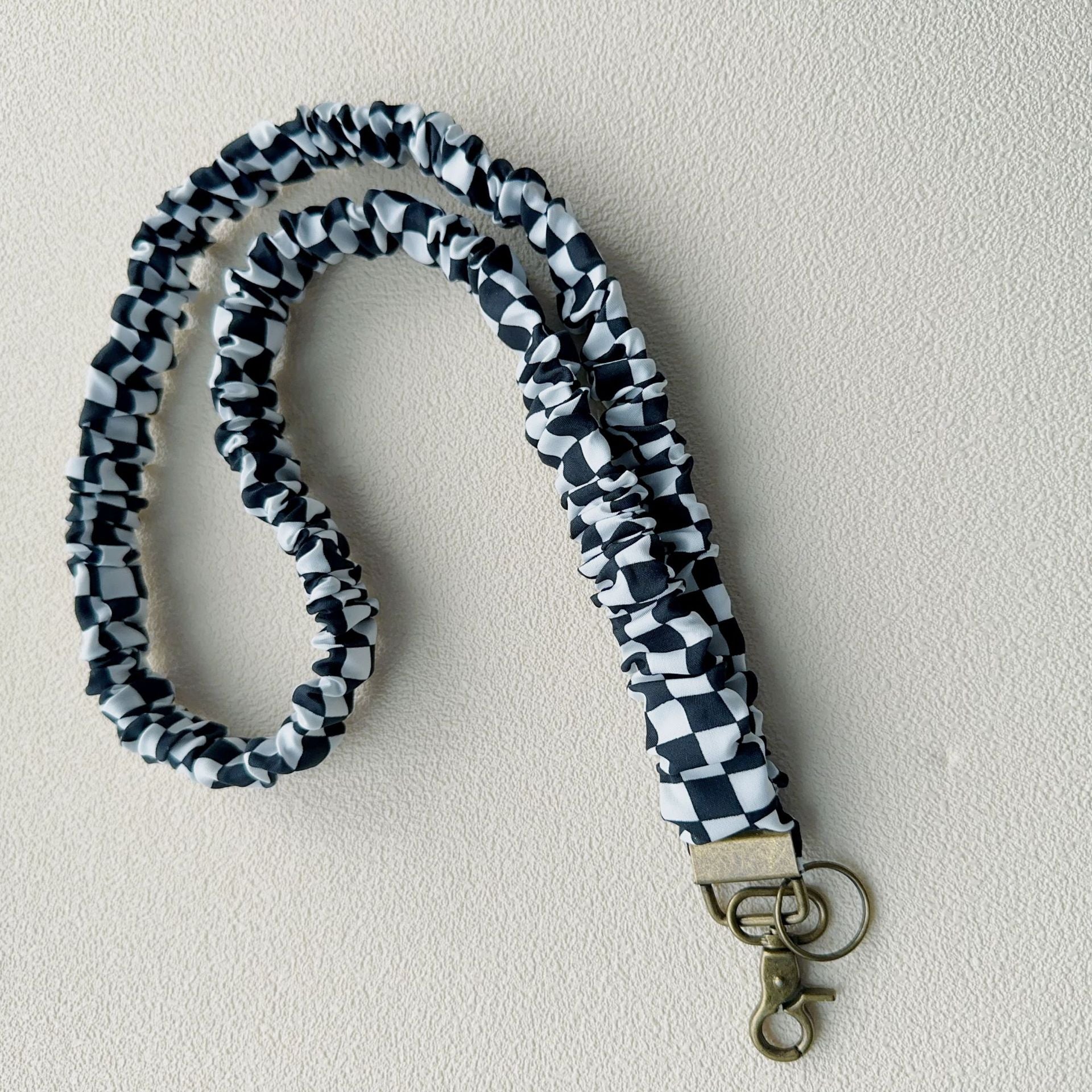 Scrunched Fabric Teacher Lanyard