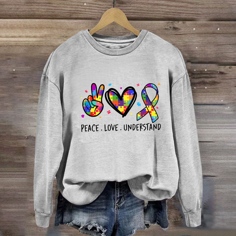 Peace Love Understand Teacher Sweatshirt