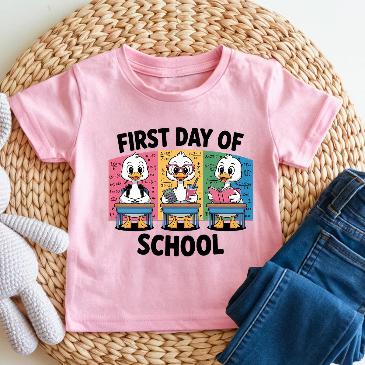 Happy First Day Of School And Goose Toddler T-shirts