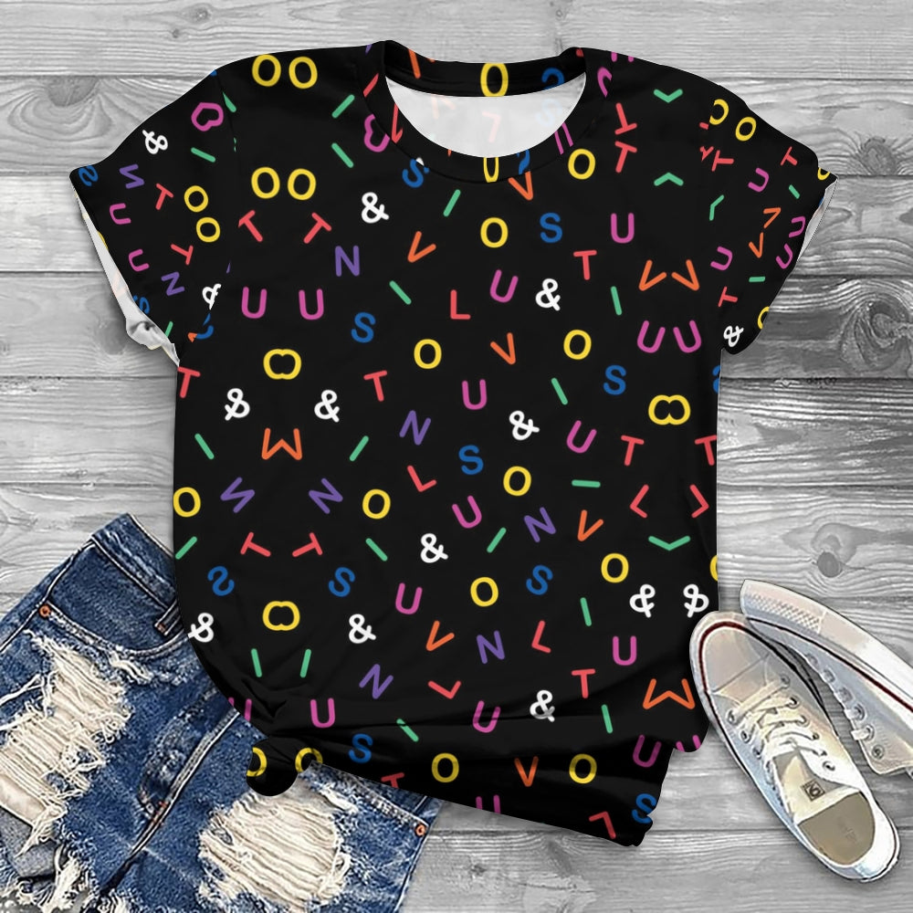 Free falling letters T-shirt