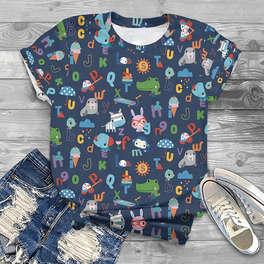 Animal alphabet T-shirt