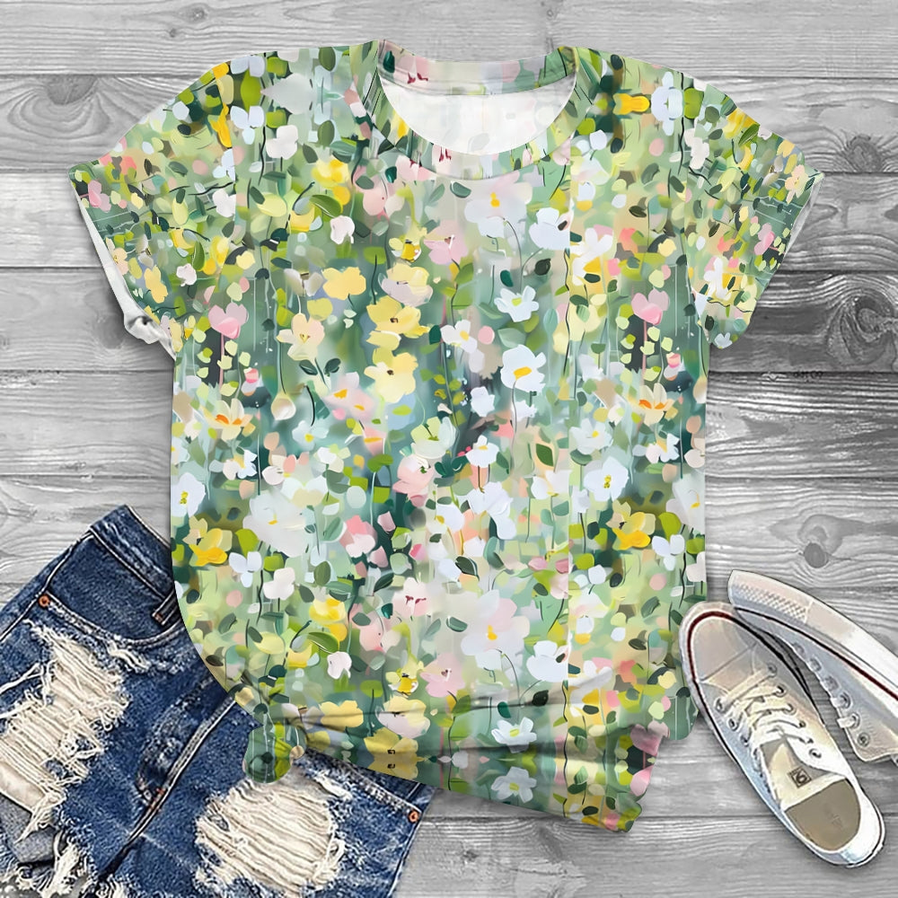 Green Floral T-shirt