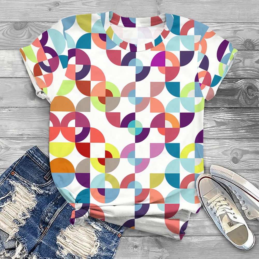 Bold Artistic Color Printed T-shirt