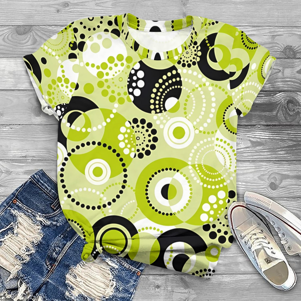 Abstract Color Fusion Prints T-shirt