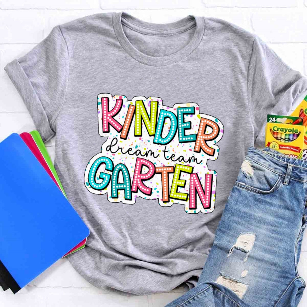 Personalized Grade Kindergarten Dream Team Back To School T-shirt