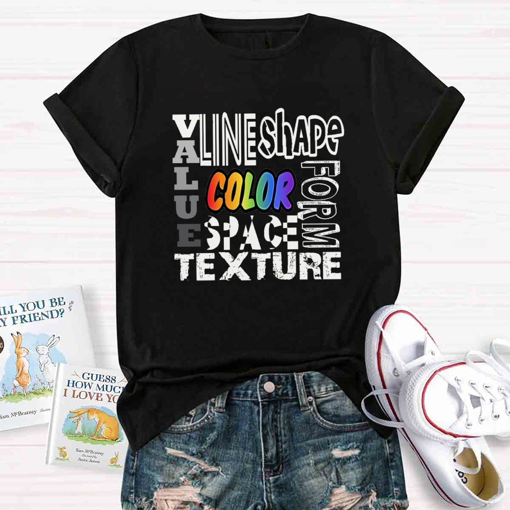 Valae Line Shape Form Space Texture T-shirt