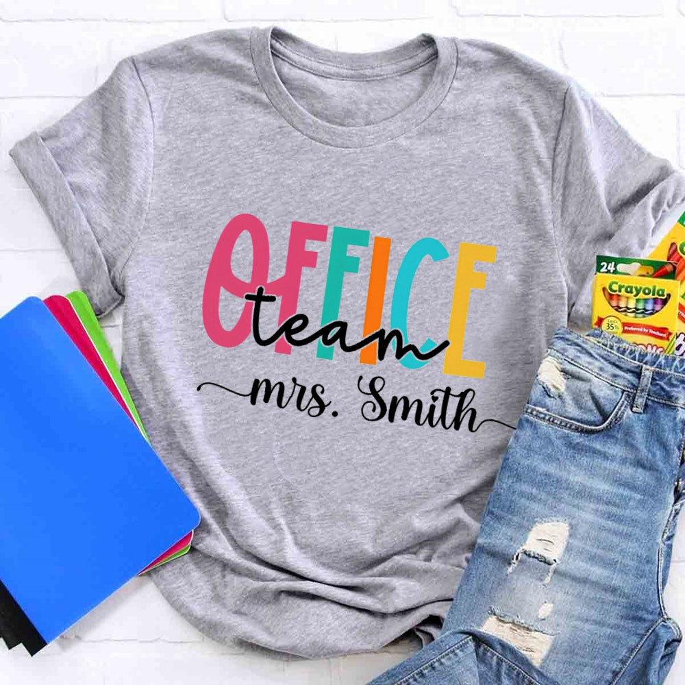 Personalized Name Office Teacher Back To School T-shirt