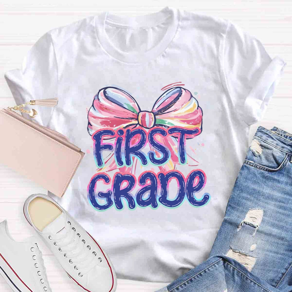 Personalized Grade Colorful Dyeing Butterfly Knot T-shirt