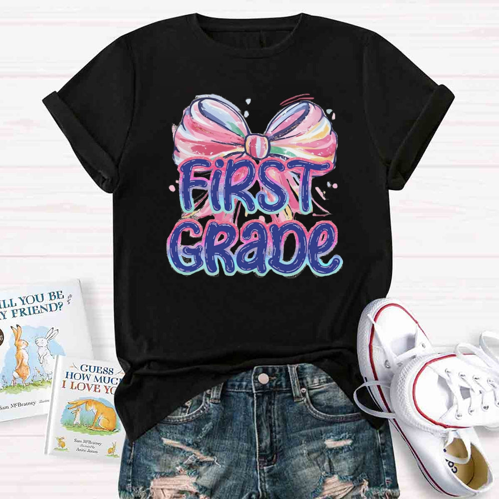 Personalized Grade Colorful Dyeing Butterfly Knot T-shirt