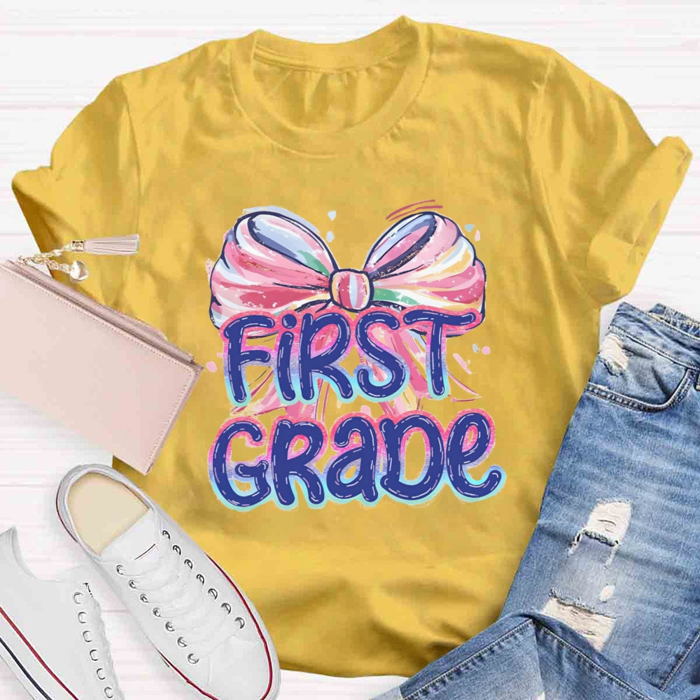 Personalized Grade Colorful Dyeing Butterfly Knot T-shirt