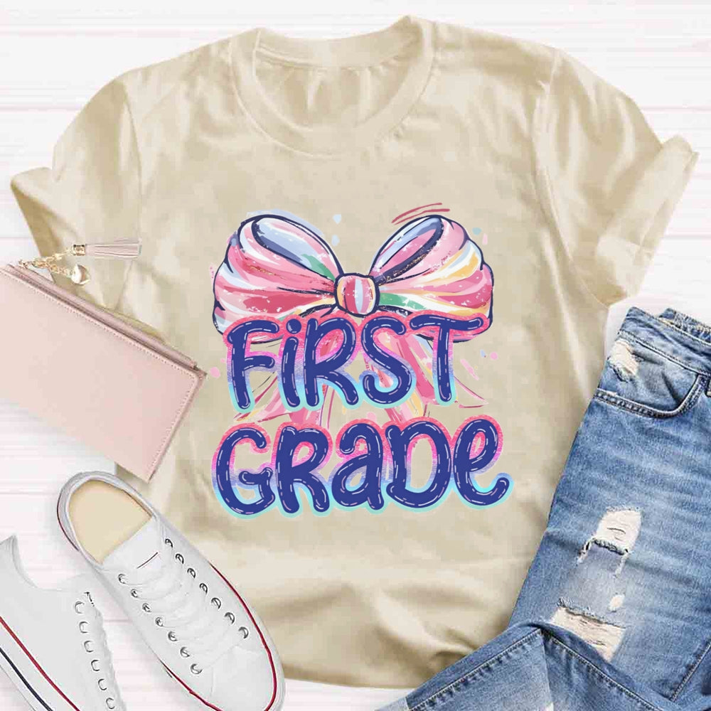 Personalized Grade Colorful Dyeing Butterfly Knot T-shirt