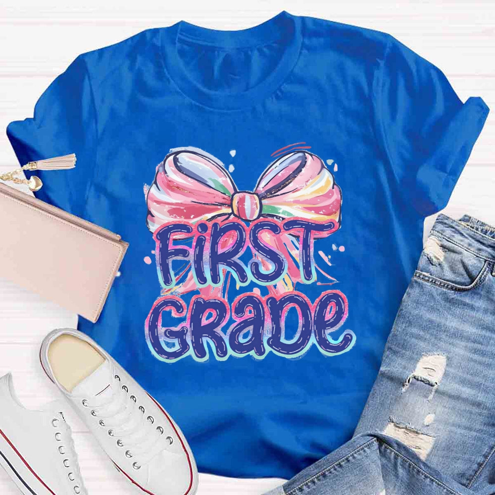 Personalized Grade Colorful Dyeing Butterfly Knot T-shirt